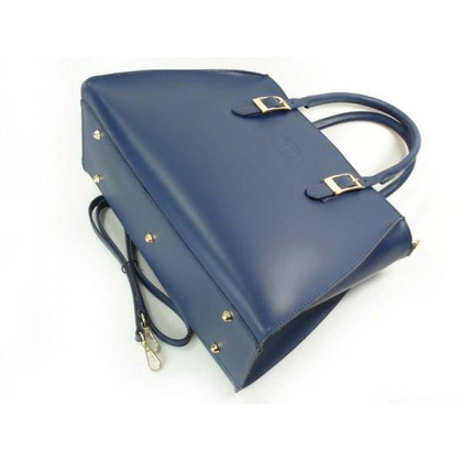 TOREBKA SKÓRZANA  NA RAMIĘ   VERA PELLE  A4  BLU JEANS   VP42BJ