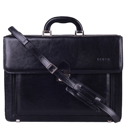 Teczka męska skórzana KEMER TS7-01-S2-1361 Czarna - min. zamówienie 20 / 50 / 100 szt.