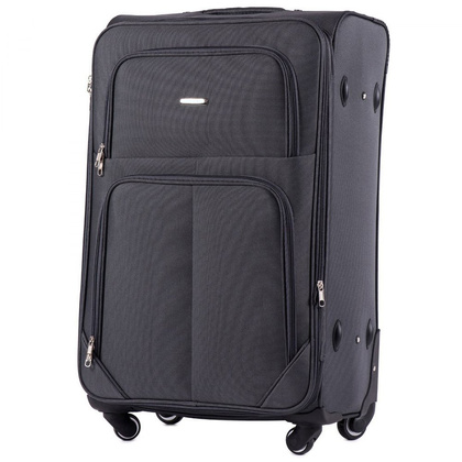 Duża walizka WINGS 214 4K L Szara