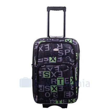 Mała kabinowa walizka PELLUCCI RGL 773 S Czarno Zielona