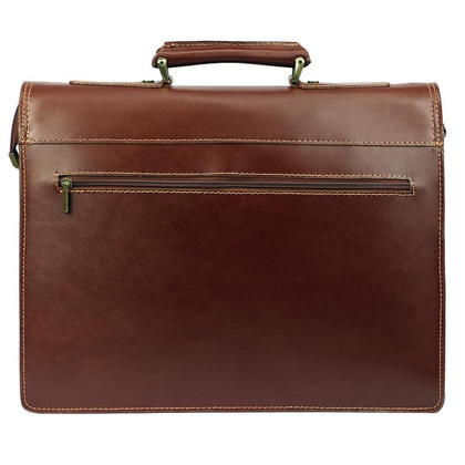 Teczka skórzana PELLUCCI Art.6 Ciemny brąz