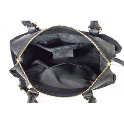 Włoski zamszowy kuferek Vera Pelle , złote okucia szary   KVEN24G