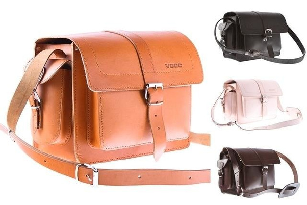 Oryginalna torba skóra KEMER VOOC Vintage P29 brąz