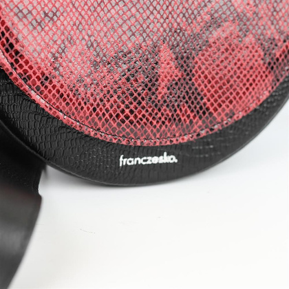 T-12 Torebka franczeska S - limited edition print wężowy malina