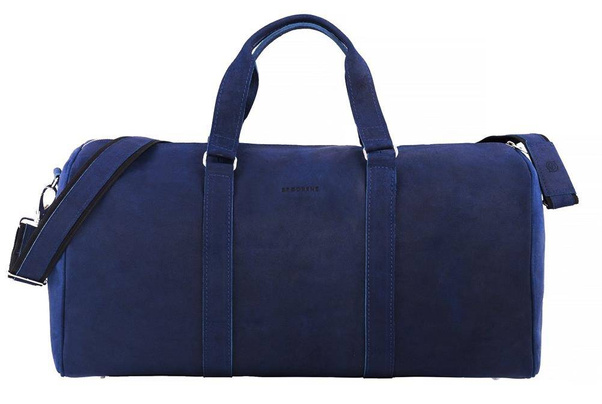 Granatowa podróżna torba weekendowa BRØDRENE BL20 Kolor wnętrza: Czarny - min. zamówienie 20 / 50 / 100 szt.