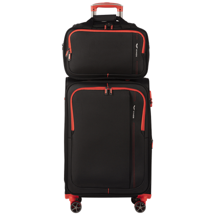 Zestaw 3 walizek+ torba podręczna KEMER WINGS AVC01 RED/BLACK