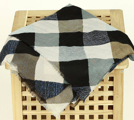 Uniwersalny szal apaszka damska multikolorowy MAZZINI granat - min. zamówienie 20 / 50 / 100 szt.