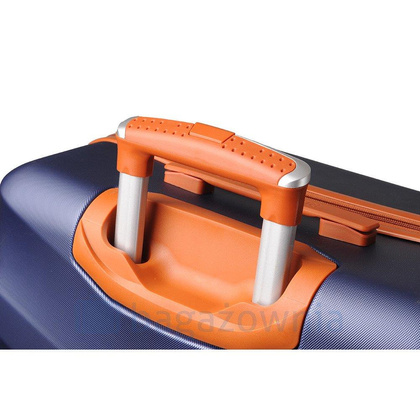 Mała kabinowa walizka KEMER RGL EXCLUSIVE 6881 SS Granatowo brązowa