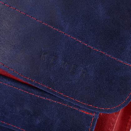 Torba skórzana na ramię KEMER CH 1104 Granat / Czerwony - min. zamówienie 20 / 50 / 100 szt.