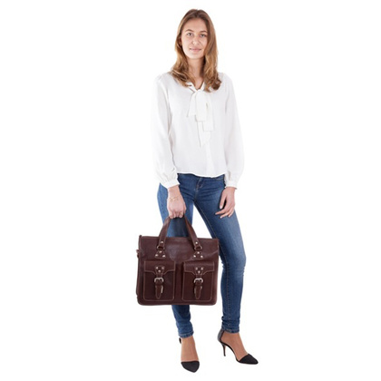 Torba aktówka skórzana KEMER VOOC TC9 Brąz