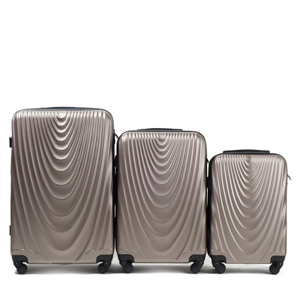 Zestaw 3 walizek WINGS 304 Złote