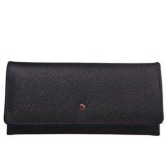 Portfel skórzany damski KEMER 312D Czarny - min. zamówienie 20 / 50 / 100 szt.