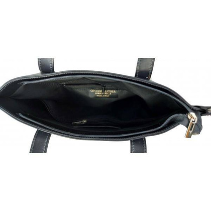 Włoska torebka skórzana na ramię ,shopper mieści A4 ,Vera Pelle ,Szara  SB586G