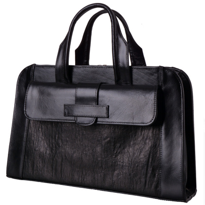 Teczka damska skórzana KEMER 091 Czarna