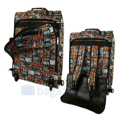 Plecak / walizka PELLUCCI RGL WIZZAIR RYANAIR Czarno Szara