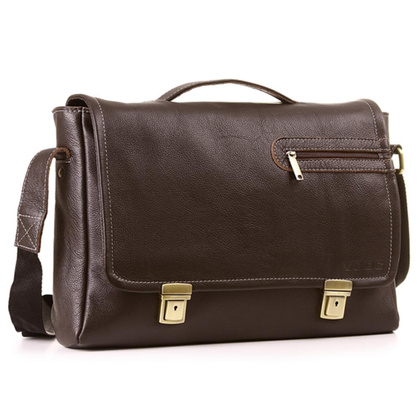 ELEGANCKA TORBA SKÓRZANA KEMER VOOC EP9 BRĄZOWA