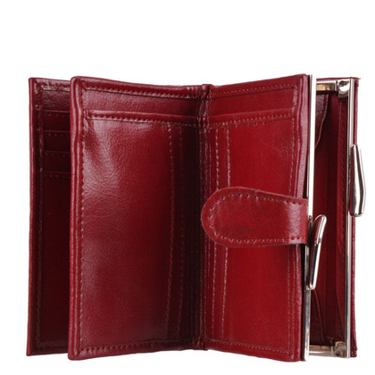 Portfel damski skórzany KEMER P24 Bordowy  - min. zamówienie 20 / 50 / 100 szt.