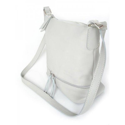 SZARA A5  VERA PELLE TOREBKA SKÓRZANA LISTONOSZKA   VP1033G