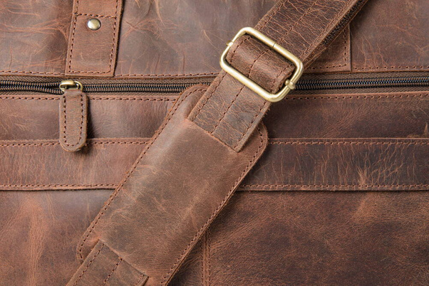 Torba skórzana męska na laptopa VOOC RDW5 brązowa