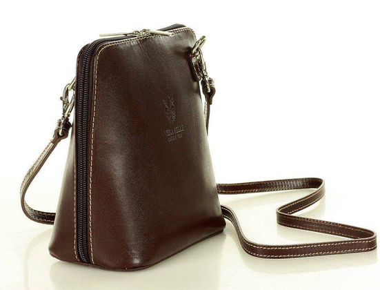 Listonoszka damska skórzana ciemny brąz caffe FOGGIA - min. zamówienie 20 / 50 / 100 szt.