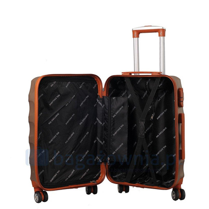 Mała walizka KEMER RGL EXCLUSIVE 6881 S Złoto brązowa