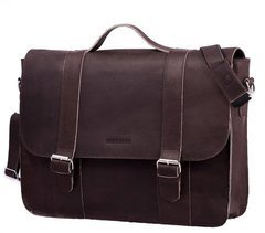 Skórzana torba na ramię BRØDRENE BL11XL ciemny brąz listonoszka - min. zamówienie 20 / 50 / 100 szt.