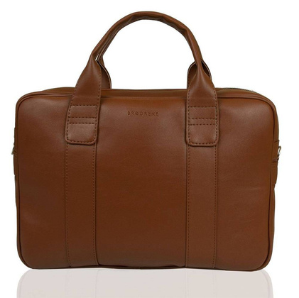 Jasnobrązowa stylowa męska torba na ramię BRØDRENE B01 Kolor wnętrza: Czarny - min. zamówienie 20 / 50 / 100 szt.