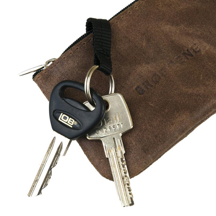 Etui na klucze ze skóry naturalnej BRØDRENE K01 jasny brąz - min. zamówienie 20 / 50 / 100 szt.