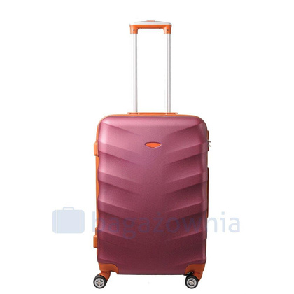 Mała kabinowa walizka KEMER RGL EXCLUSIVE 6881 SS Bordowo brązowa