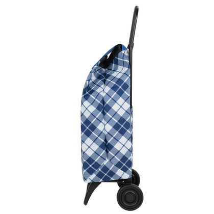 Wózek na zakupy GARMOL  BOX 107  Niebieska Kratka