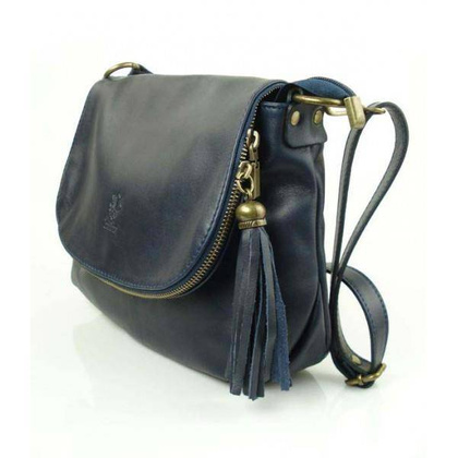 TOREBKA  SKÓRZANA LISTONOSZKA  A5  VERA PELLE GRANATOWA VP1017BS