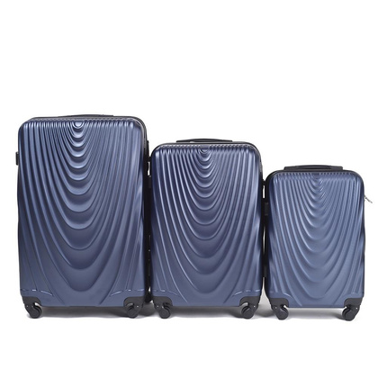 Zestaw 3 walizek WINGS 304 Granatowe