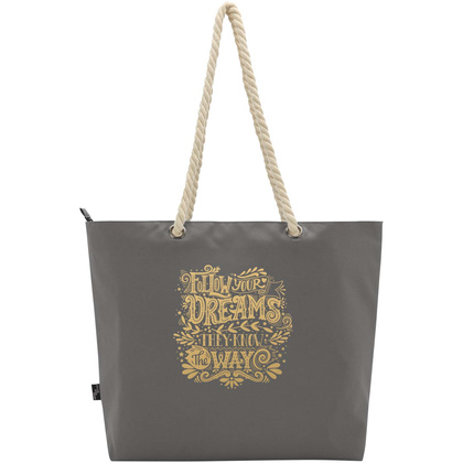 Panama torba termiczna na plażę z uchwytami ze sznurka wykonana z materiałów z recyklingu z certyfikatem GRS 23L