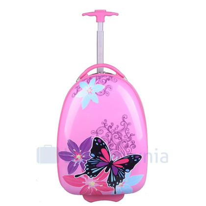 Walizka dziecięca KEMER RGL MOTYLEK Różowa