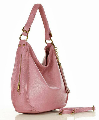 Torebka skórzana eleganc sacco MARCO MAZZINI - dusty róż - min. zamówienie 20 / 50 / 100 szt.