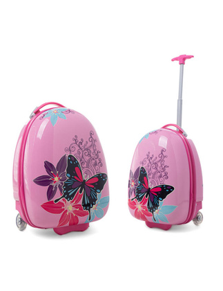 Walizka dziecięca KEMER RGL MOTYLEK Różowa