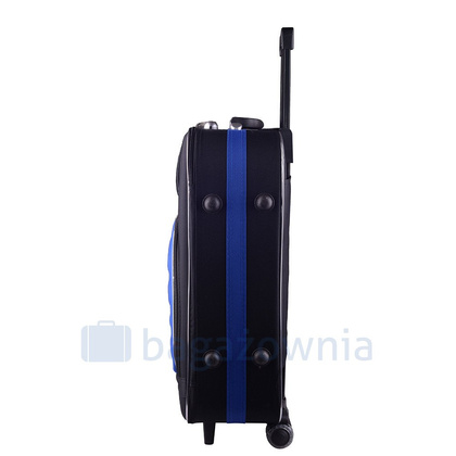 Średnia walizka PELLUCCI RGL 801 M Czarno Niebieska
