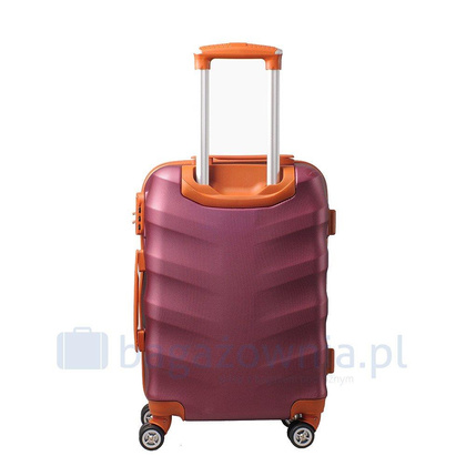 Mała walizka KEMER RGL EXCLUSIVE 6881 S Bordowo brązowa