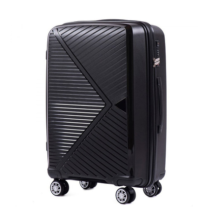 Średnia walizka WINGS PP06 M Czarna