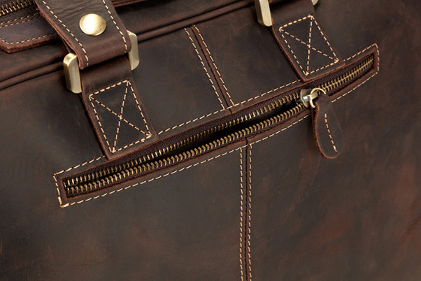 Torba skórzana na laptop 15,6" KEMER VOOC XC1 Czekoladowy brąz