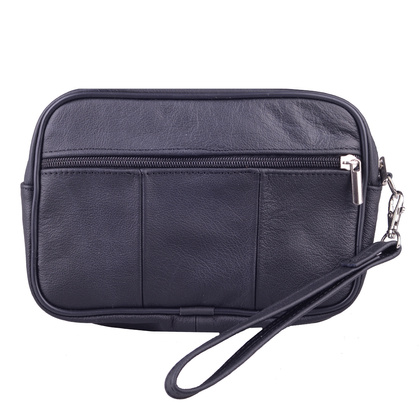 Saszetka skórzana KEMER 021 Czarna - min. zamówienie 20 / 50 / 100 szt.