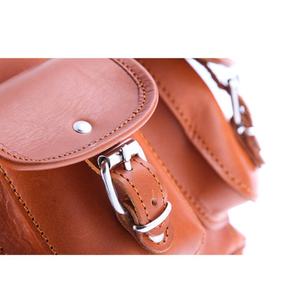 Mały plecak skórzany KEMER VOOC Vintage P2 Czarny