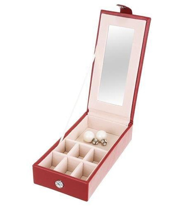 Kuferek na biżuterię - bordowy  KEMER  Beautylushh