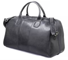 Podróżna torba na ramię ze skóry BRØDRENE R10 grafit smooth leather - min. zamówienie 20 / 50 / 100 szt.