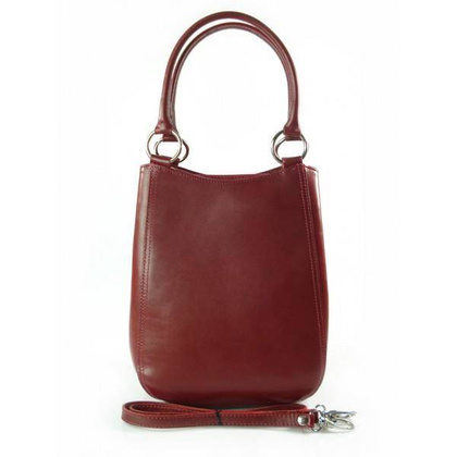 Koszyk- włoska super pojemna torebka rozkładana bordowa KS468R