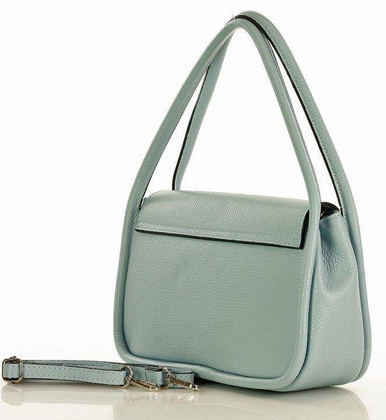 MARCO MAZZINI Torebka skórzana na ramię wizytowa listonoszka perfect leather niebieski błękit - min. zamówienie 20 / 50 / 100 szt.