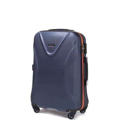 Średnia walizka WINGS 518 M Granatowo pomarańczowa