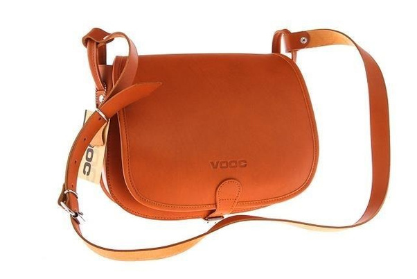 Listonoszka duża torebka KEMER VOOC Vintage P27 Koniak