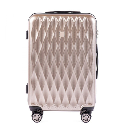 Średnia walizka WINGS PC190 M Brązowa