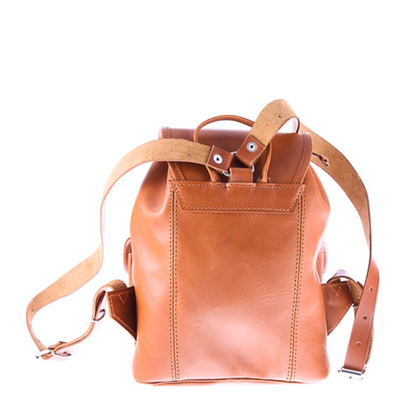 Mały plecak skórzany KEMER VOOC Vintage P2 Koniak